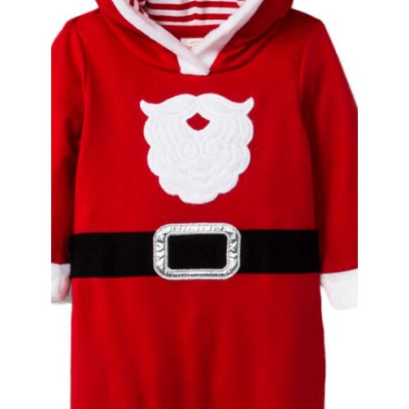 NEW Cat & Jack Infant Boys Hooded  Santa Claus Outfit Jumpsuit One Piece NWT - Picture 2 of 3